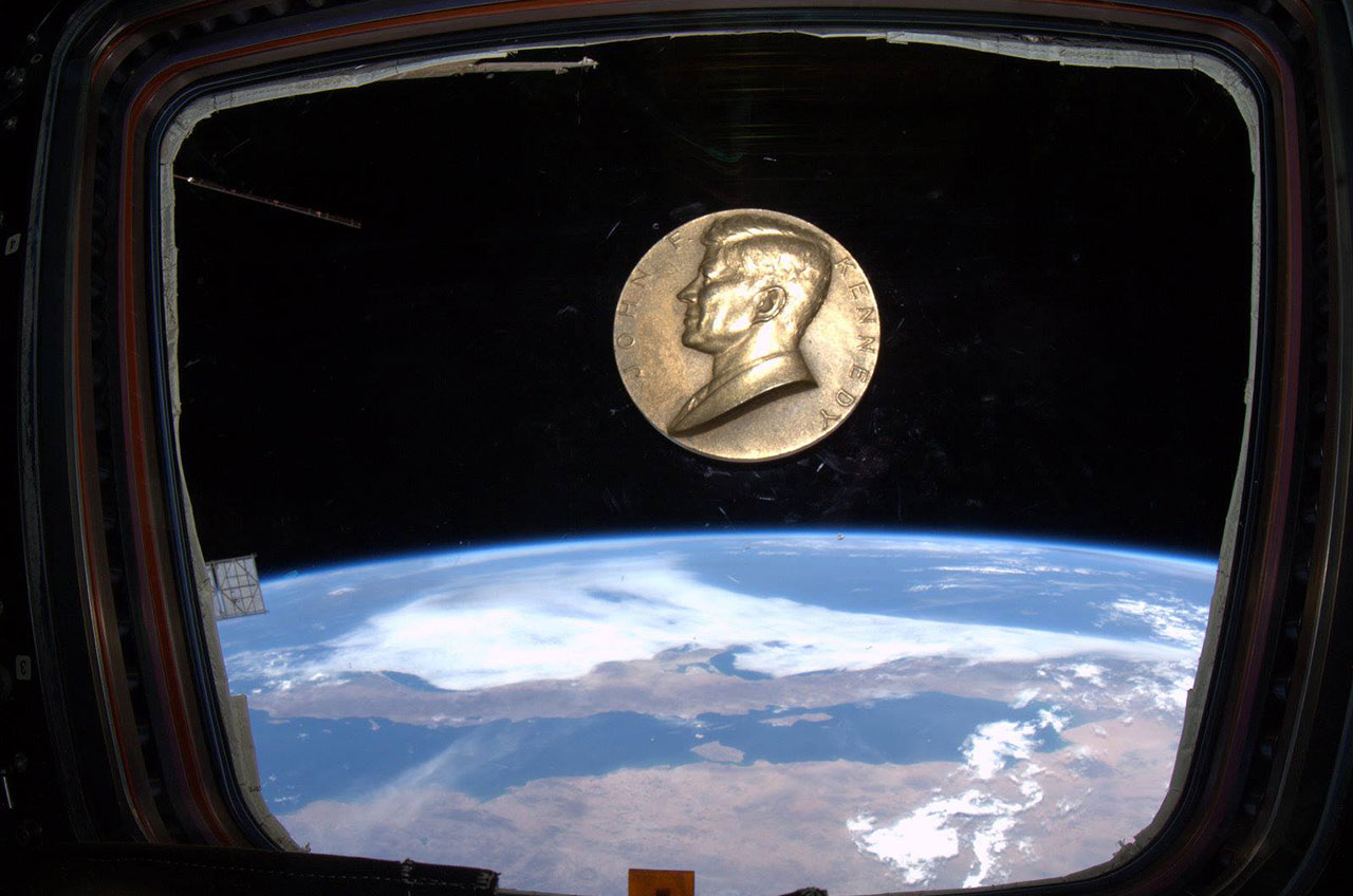 Astronaut Honors JFK's Legacy with Medal In Space